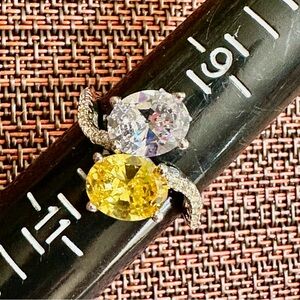 Fragrant Jewels Yellow and Clear Stone Ring